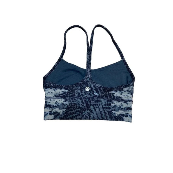 Lululemon Flow Y Bra Long Line Nulu *Light Support, B/C Cup Indigo Lace Starligh - Picture 2 of 7